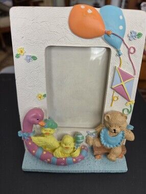 Vintage 1992 Holson Tetter Totter bears figurine ceramic picture frame